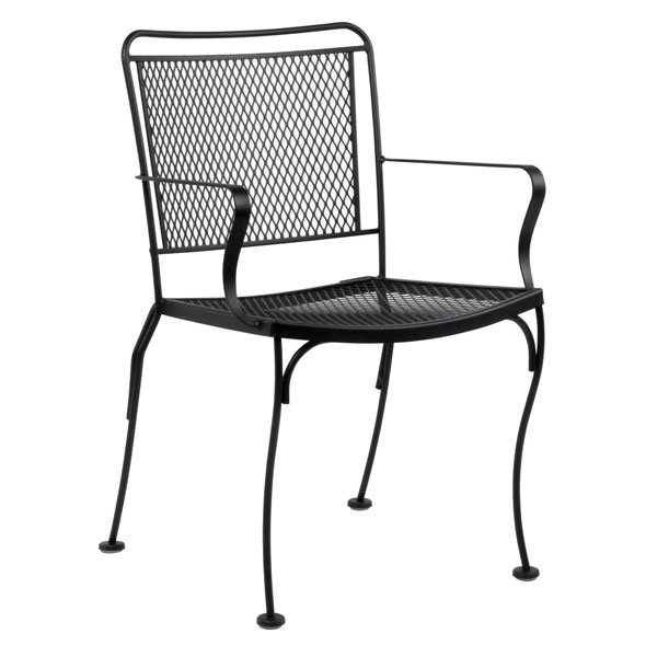 Constantine Wrought Iron Dining Chair -Stackable by Woodard - Image 2